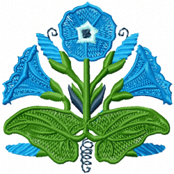 Flowers And Tree Embroidery Design 12